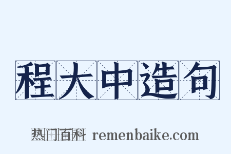 程大中造句是什么意思的图片